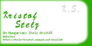 kristof stelz business card